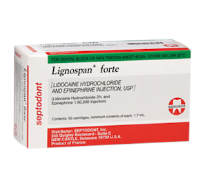 Picture of Lignospan Forte Lidocaine 2% 1:50,000 w/ Epi - Septodont