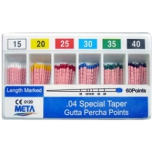 Gutta Percha Points-Tapered .04 & .06-Meta-Dental Supplies
