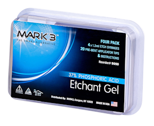Etch Gel 37% Phosphoric Acid-4/pk-1.2ml-MARK3-Dental Supplies