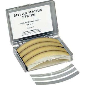 Mylar Matrix Strips .002 Curved 1000/bx - Palmero - dental supplies