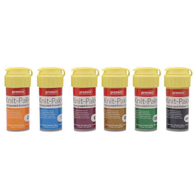 Knit-Pak Plus Impregnated Knitted Retraction Cord - Premier - dental supplies