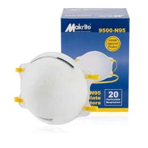 N95 Particulate Respirator NIOSH Approved Mask 20/bx. - Makrite