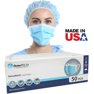 DemeMask Surgical Mask Blue Level 3 - 50/bx. - DemeTech