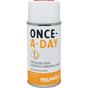 Once-A-Day 1 Second Spray Handpiece Lubricant/Cleaner  8.8 oz - Palmero