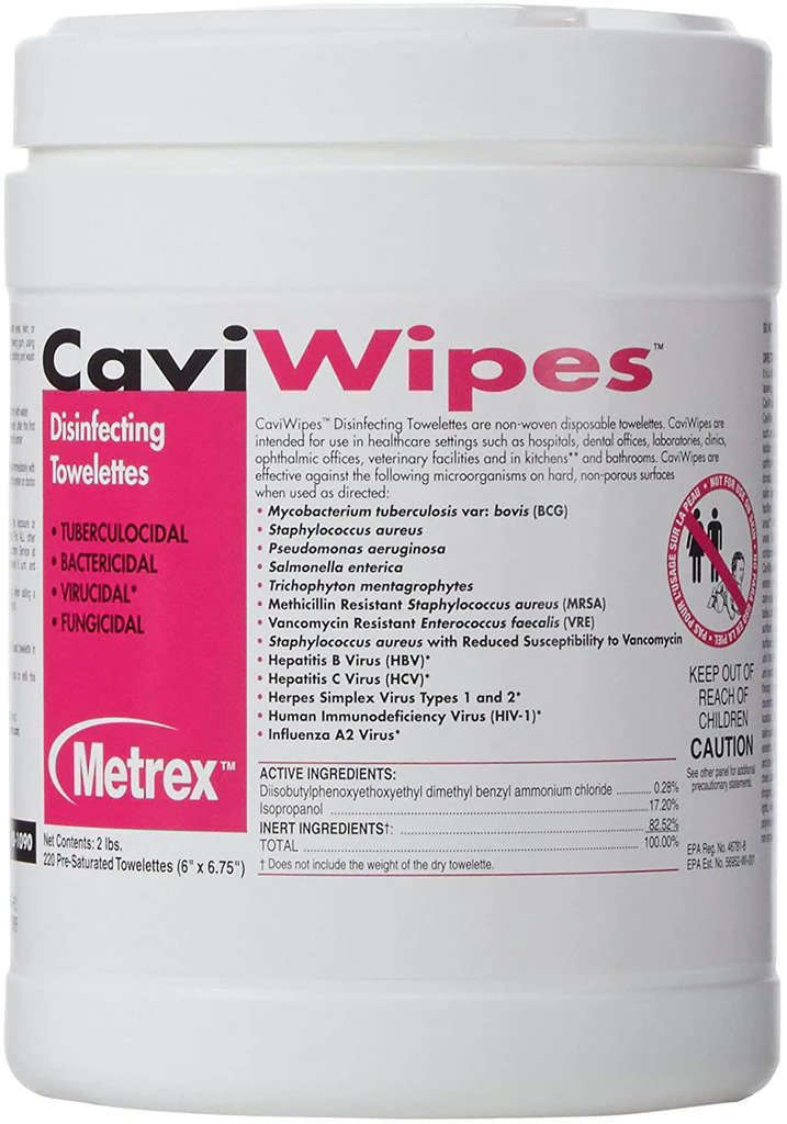 Caviwipes Towelettes Metrex Large - Dental Supplies