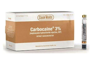 Mepivacaine HCL 3% Plain 50/bx - Cook Waite
