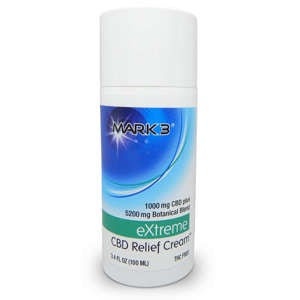 eXtreme CBD Pain Relief Cream 1000mg. 3.4oz. (100ml.) Pump Bottle - MARK3