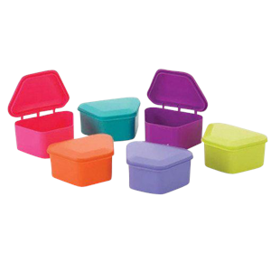 Denture Storage Boxes Assorted Colors 1-3/4" Deep 12/bg. - MARK3®