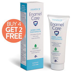 Enamel Care 1.1% Sodium Fluoride Home Care Anti-Cavity Toothpaste RX only 4.3oz. Spearmint – MARK3®