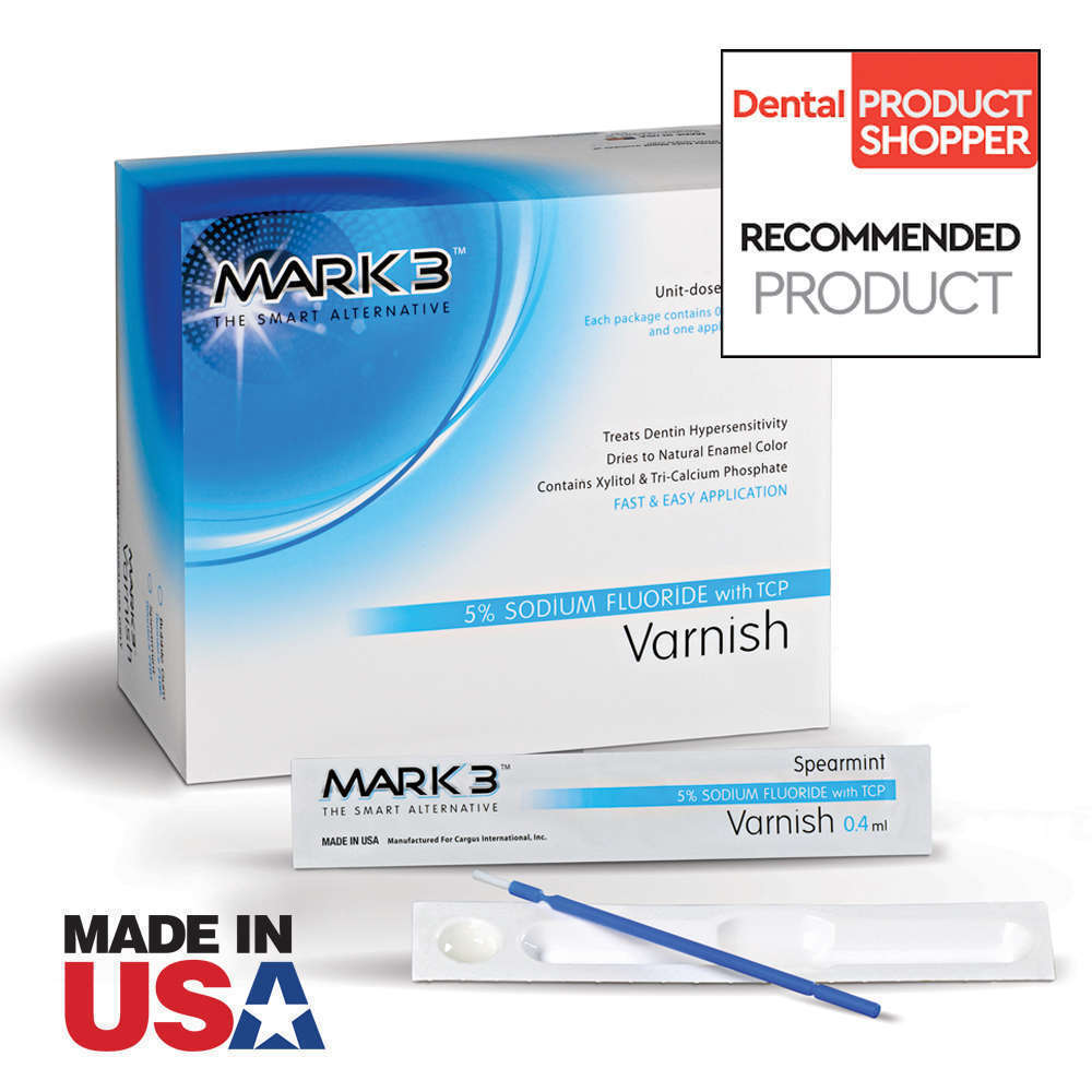 MARK3 Varnish 5% Sodium Fluoride w/ TCP 50/bx - Spearmint - dental supplies