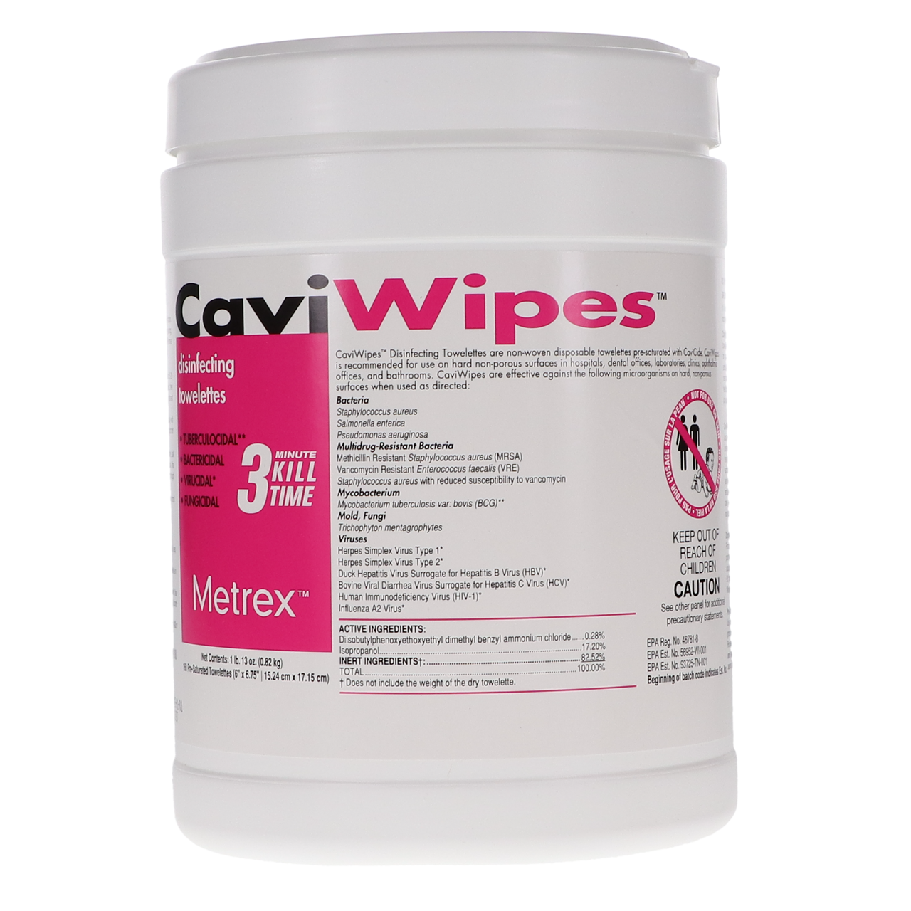 Caviwipes Towelettes Metrex Large - Dental Supplies