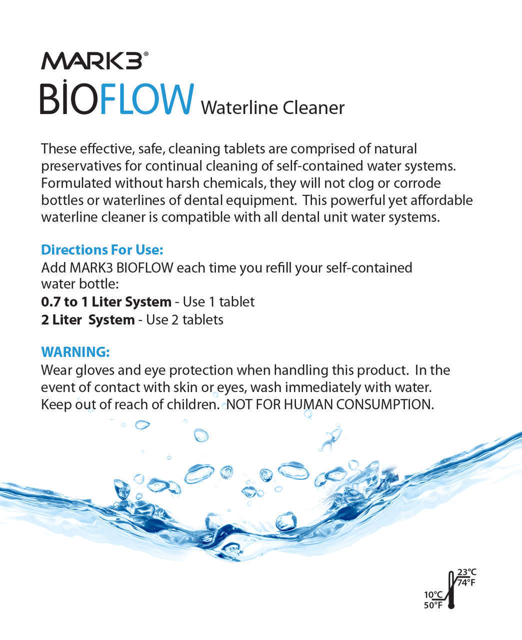 BioFlow Water Line Cleaner 60/bx. - MARK3®