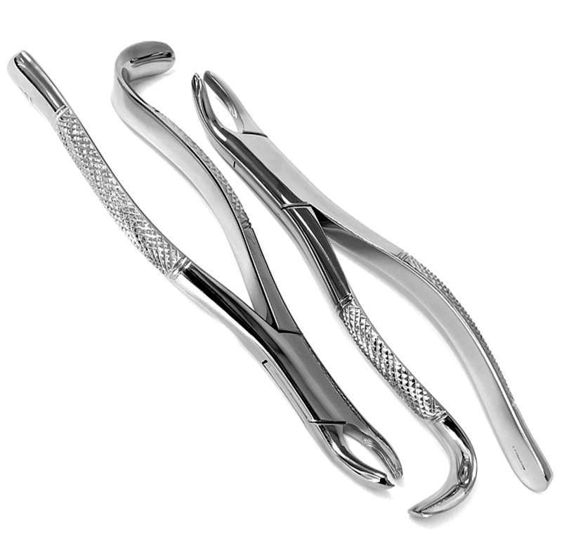 Extracting Forceps #18L-18R Harris Upper Lower Left 1st & 2nd Molars Set of 2 - MARK3
