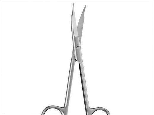 Goldman Fox Scissors Serrated Blade Curved 5in - MARK3