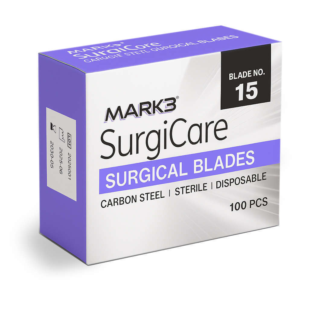 Sterile Carbon Steel Surgical Blades 100/pk - MARK3