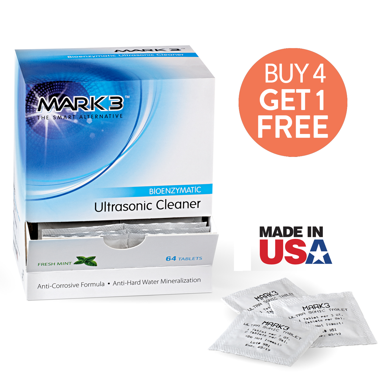 Ultrasonic Bio_Enyzmatic Tablets-64bx-Mark3-Dental Supplies