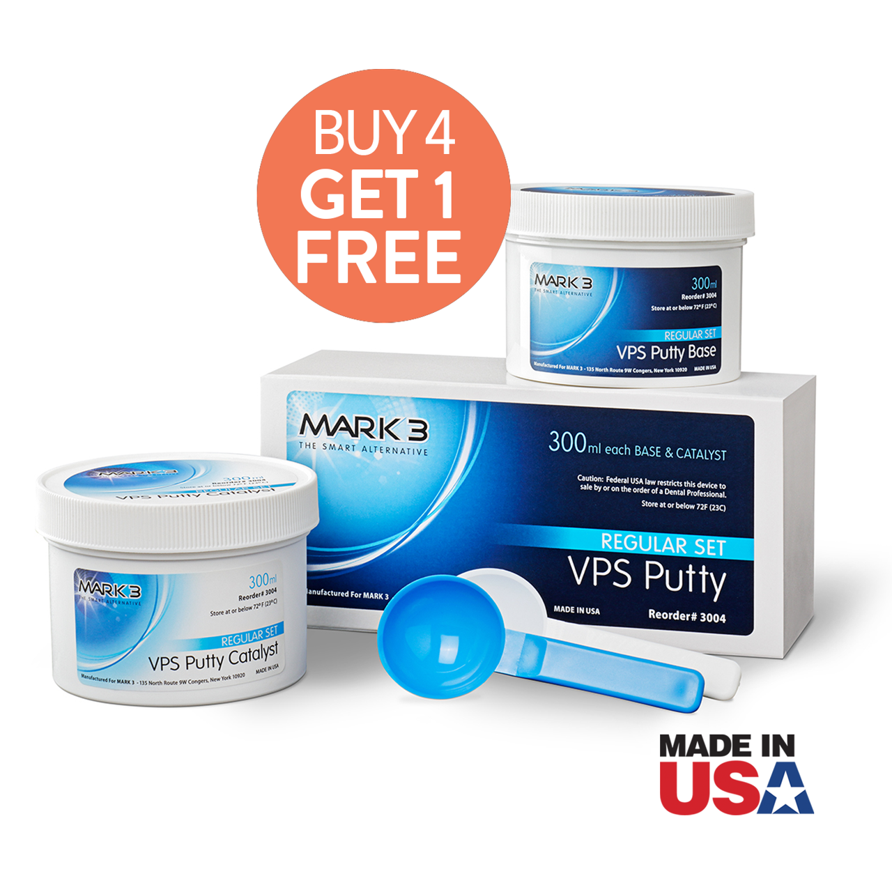 MARK3 VPS Putty-Impression Material-Full Set-Mark3-Dental Supplies