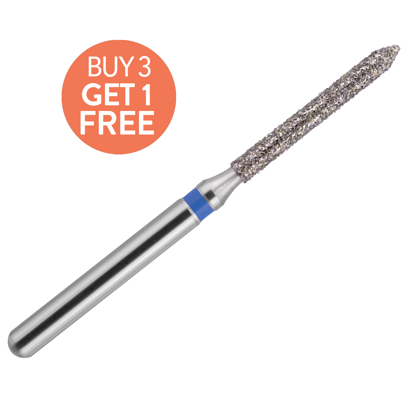 Blue Streak Diamond Burs 5/pk Beveled Cylinder - MARK3