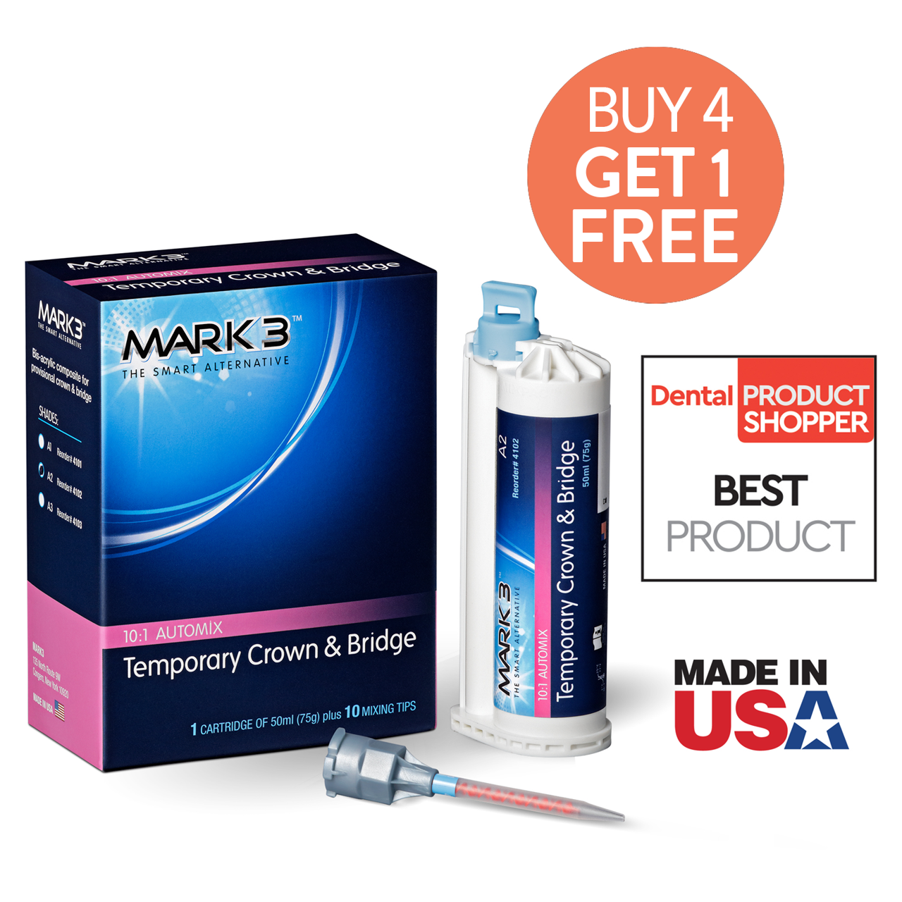 MARK3 -Temporary Crown and Bridge-10:1-50ml-Mark3-Dental Supplies