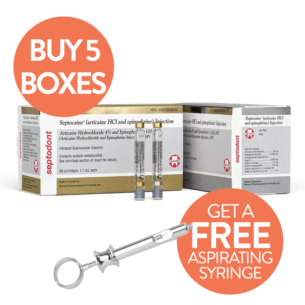 Septocaine Cartridge 4% w/ Epi-Septodont-Dental Supplies