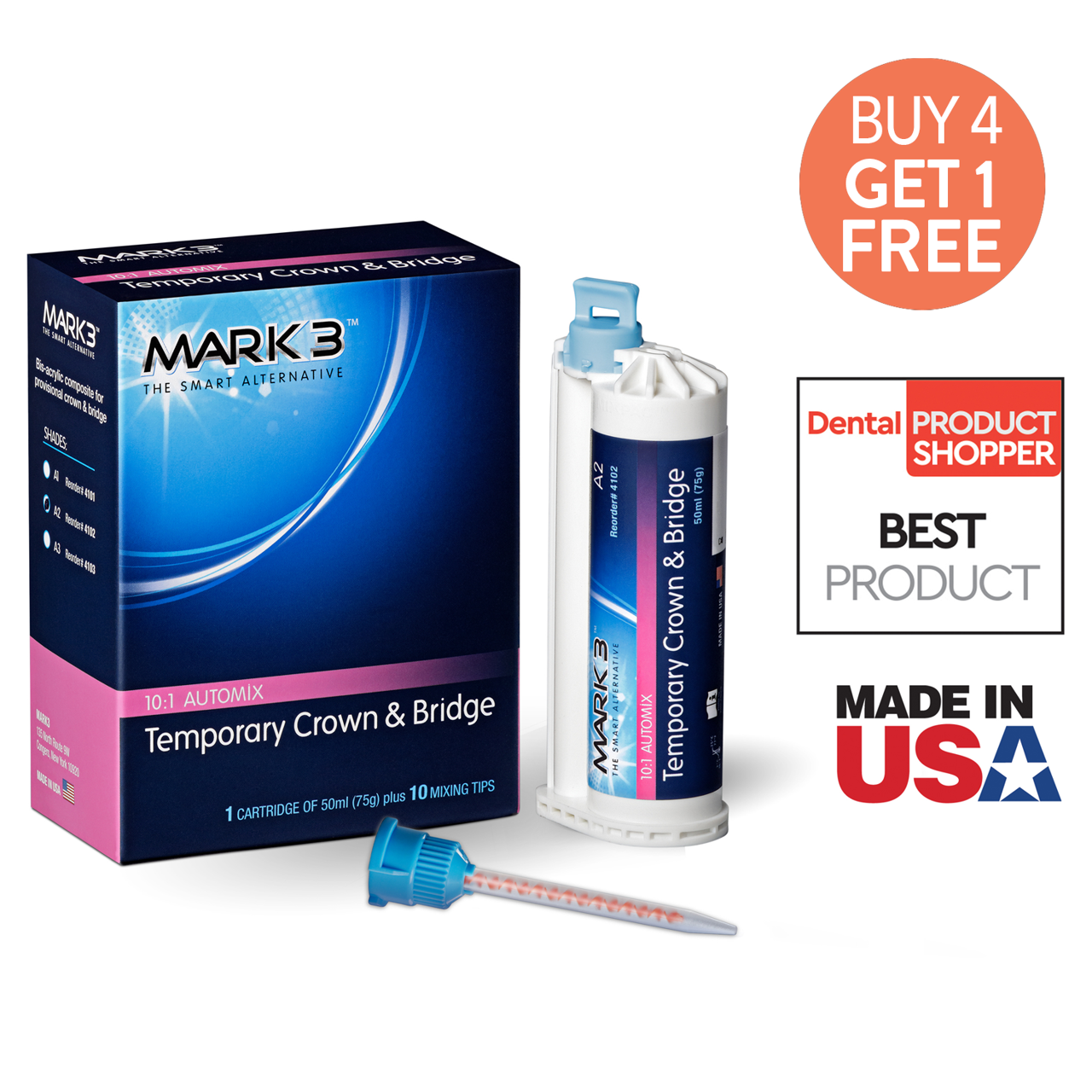 MARK3 -Temporary Crown and Bridge-10:1-50ml-Mark3-Dental Supplies